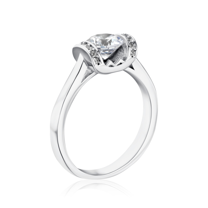 Серебряное кольцо с фианитами 1RI59284-R/12/1