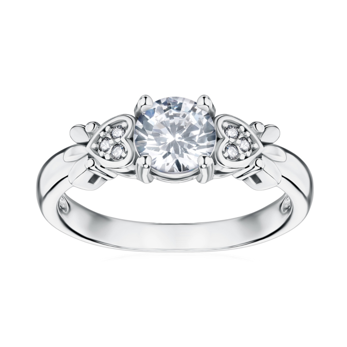 Серебряное кольцо с фианитами 1RI59286-R/12/1