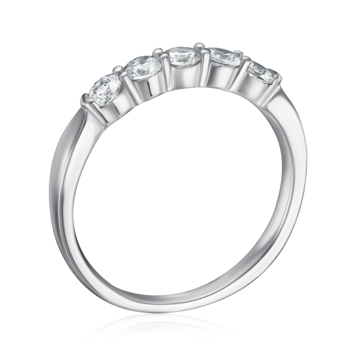 Срібна каблучка з фіанітами. Артикул 1RI66569-R/12/1