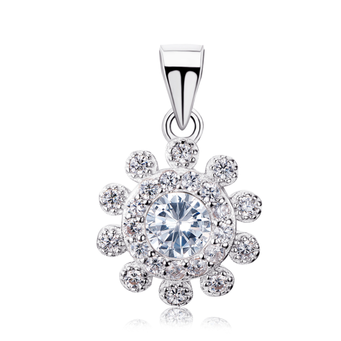 Срібна підвіска з фіанітами 1SE61314-P/12/1