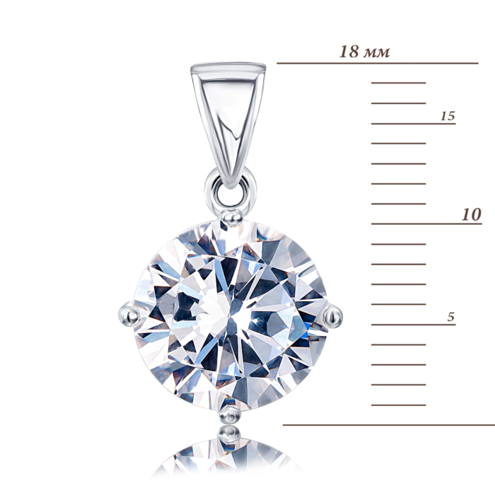 Подвеска из серебра с фианитом 1SE62456-P/12/1