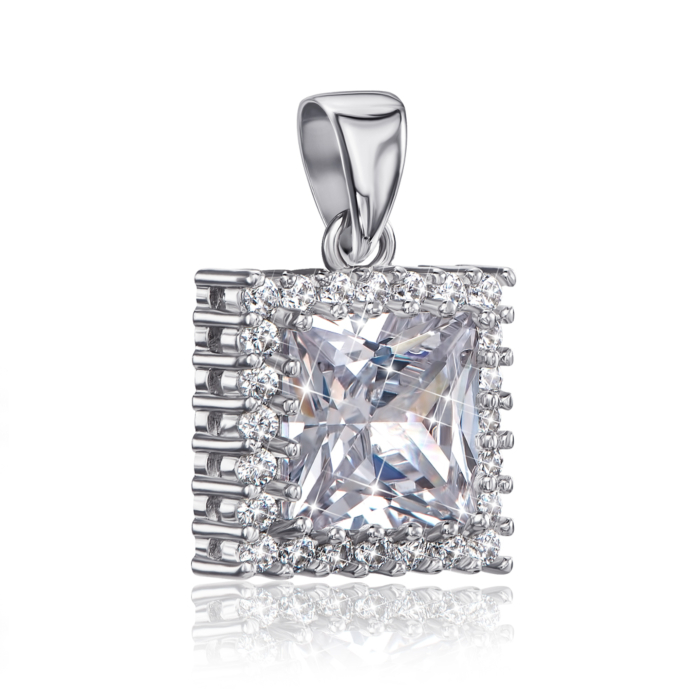 Срібна підвіска з фіанітами. Артикул 1SE62505-P-P/12/1