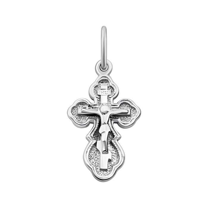 Срібний хрестик. Розп'яття Христове. Артикул UG52-0033.0.2