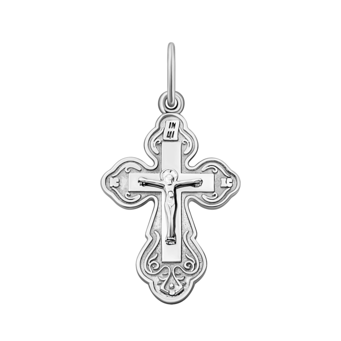 Срібний хрестик. Розп'яття Христове. Артикул UG52-0044.0.2