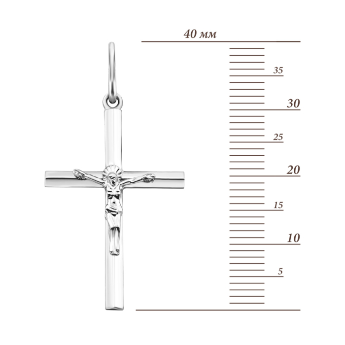 Серебряный крестик. Распятие Христа. Артикул UG52-0071.0.2