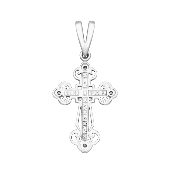 Серебряный крестик. Распятие Христа. Артикул UG52-0088.0.2