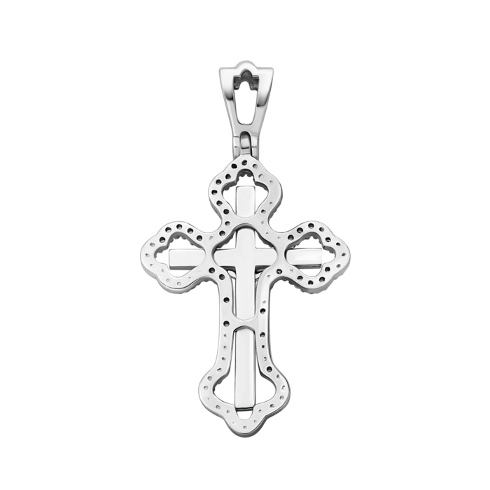 Срібний хрестик з фіанітами. Артикул UG52-0925.0.2