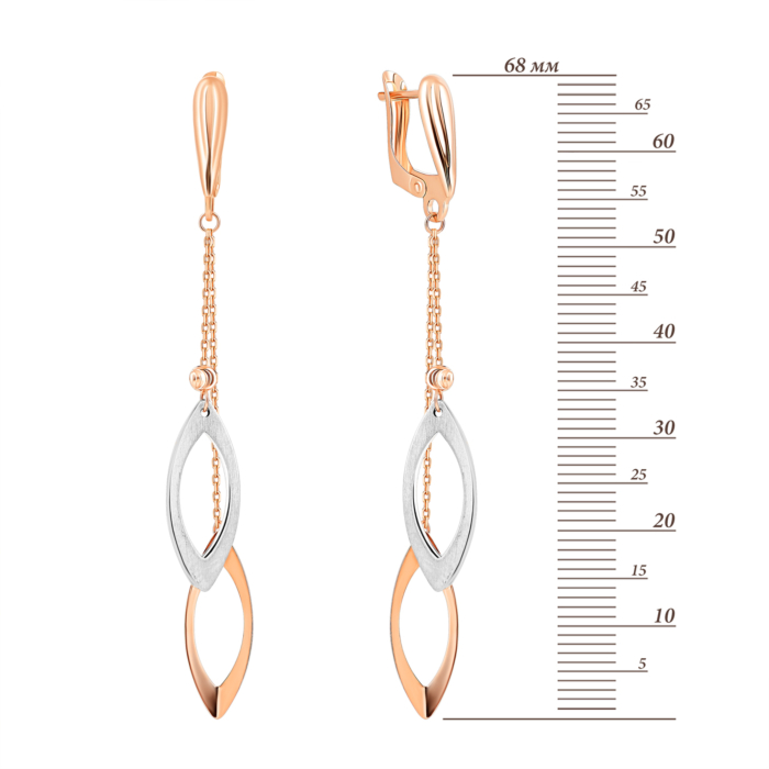 Золотые серьги-подвески. Артикул UG52/10/015