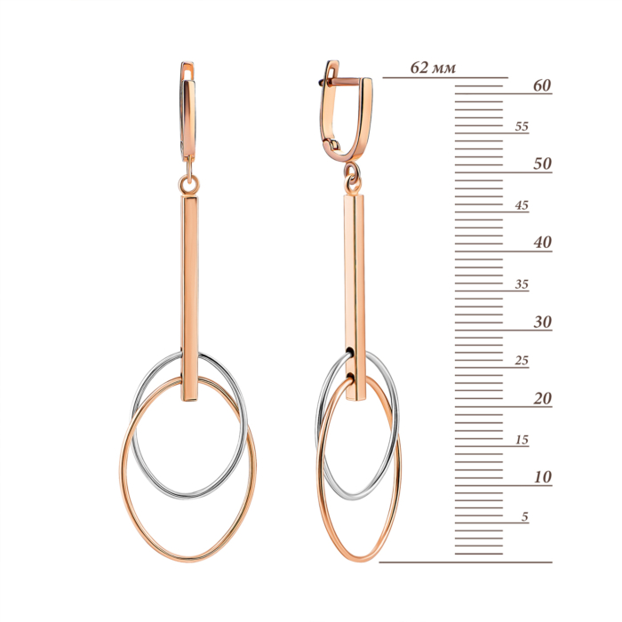 Золоті сережки-підвіски. Артикул UG52/10/025