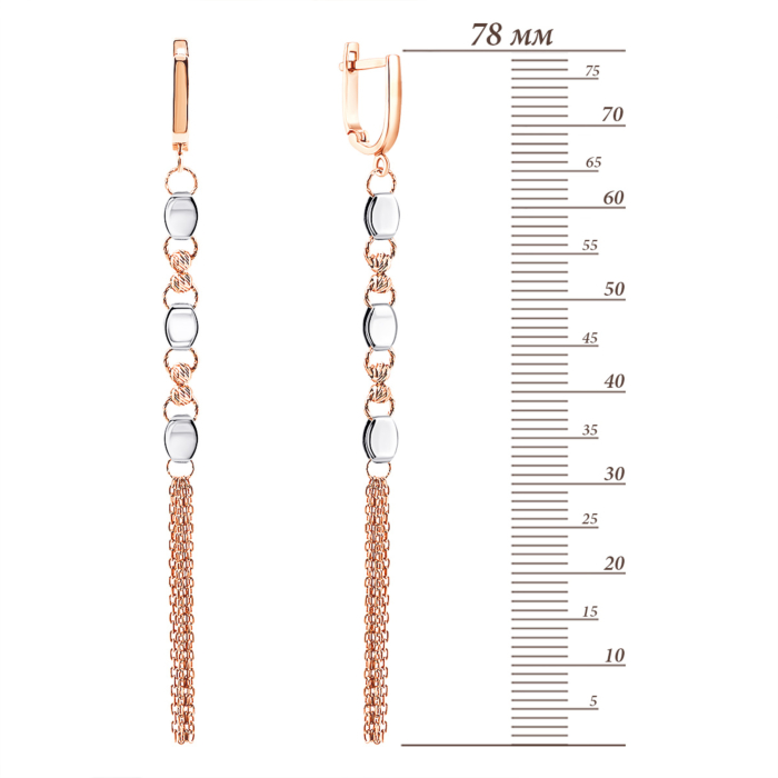 Золотые серьги-подвески. Артикул UG52/10/027