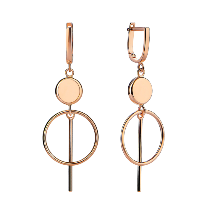 Золоті сережки-підвіски. Артикул UG52/10/041