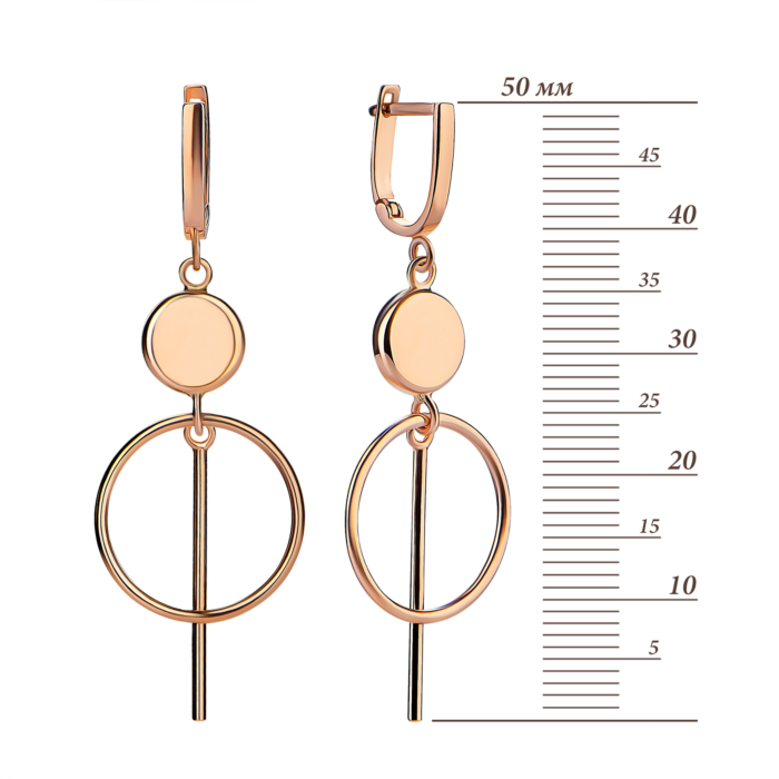 Золотые серьги-подвески. Артикул UG52/10/041