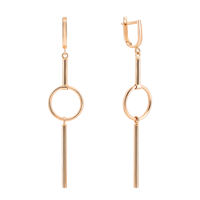 Золотые серьги-подвески. Артикул UG52/10/044