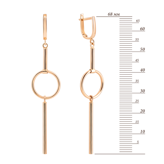 Золотые серьги-подвески. Артикул UG52/10/044