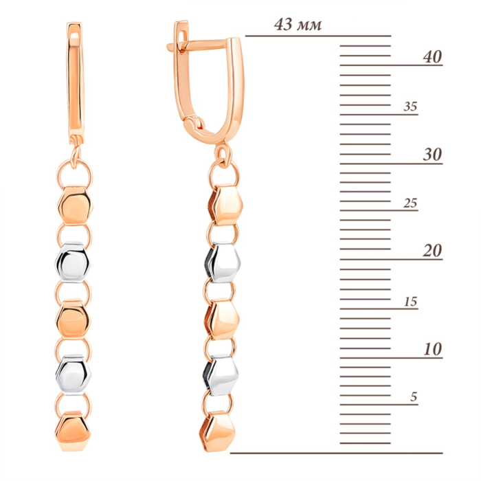 Золоті сережки-підвіски. Артикул UG52/10/045