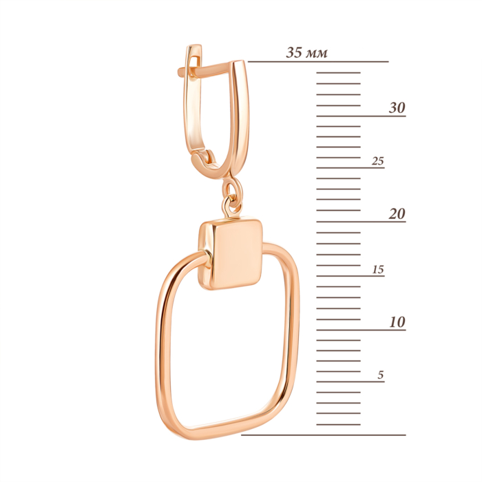 Золоті сережки-підвіски. Артикул UG52/10/054
