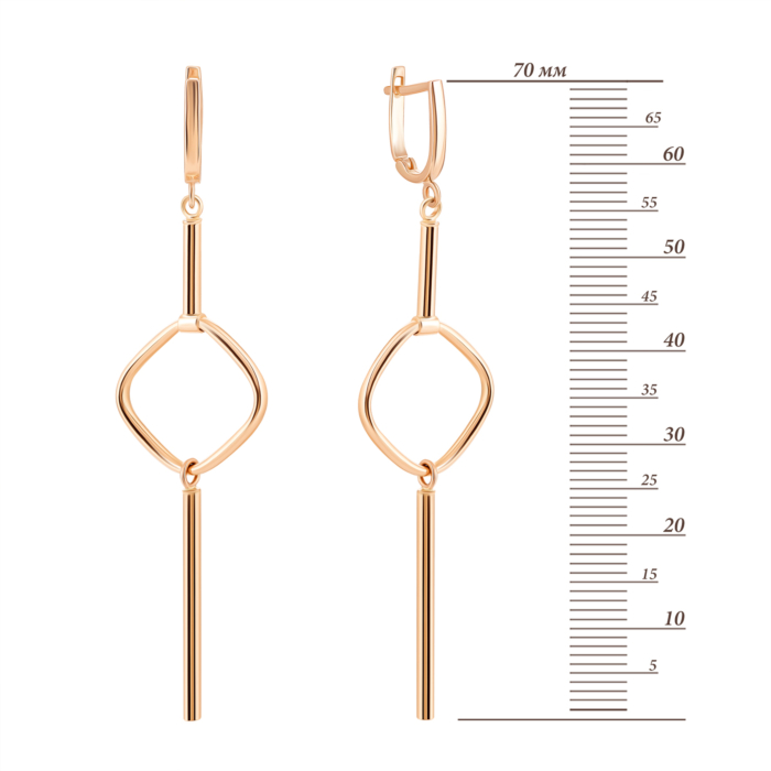 Золотые серьги-подвески. Артикул UG52/10/065