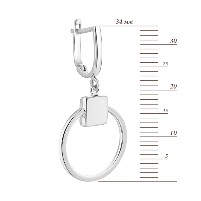Золотые серьги-подвески. Артикул UG52/10/067/1