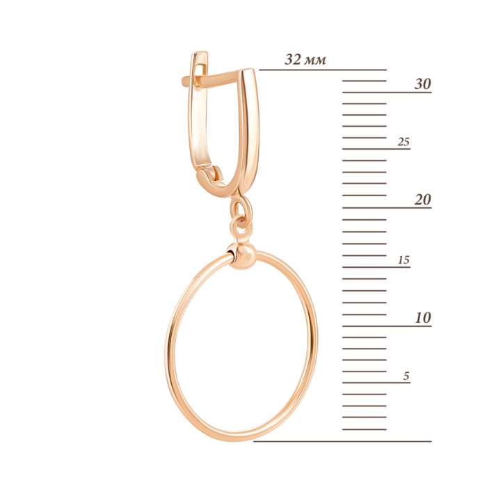 Золотые серьги-подвески. Артикул UG52/10/068