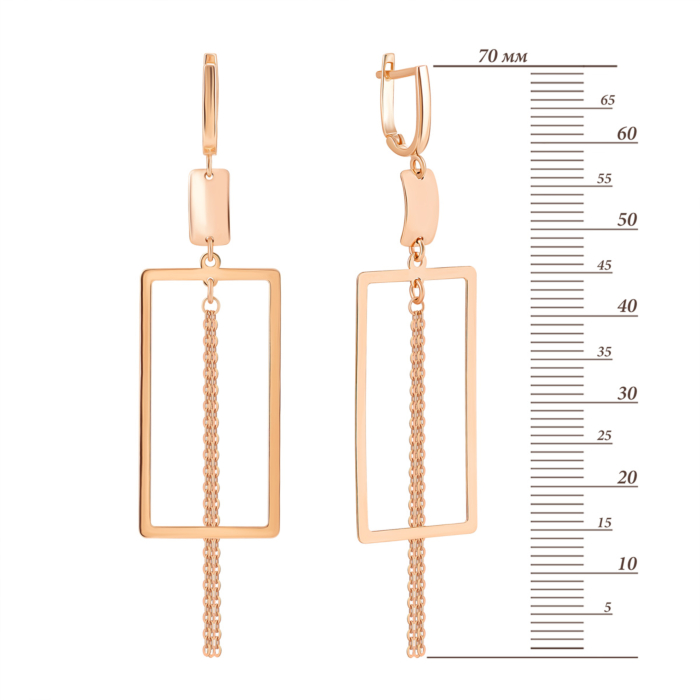 Золоті сережки-підвіски. Артикул UG52/10/074