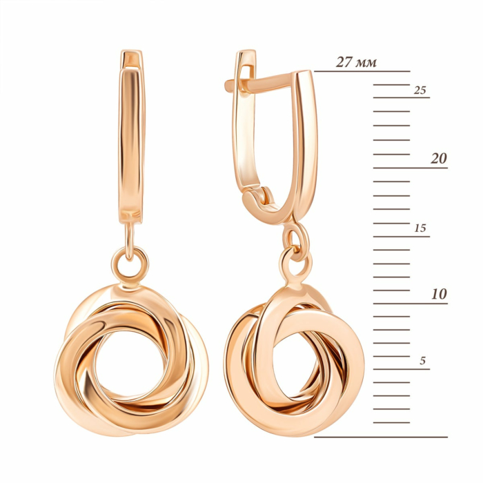 Золоті сережки-підвіски. Артикул UG52/10/077