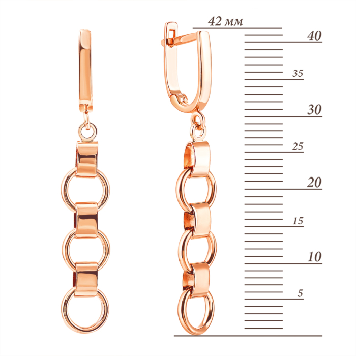 Золоті сережки-підвіски. Артикул UG52/10/079