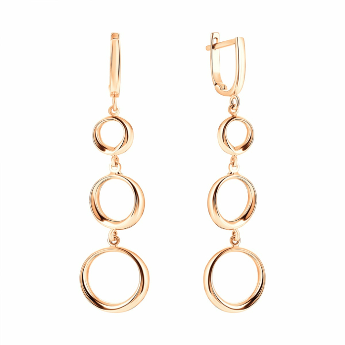 Золоті сережки-підвіски. Артикул UG52/10/082