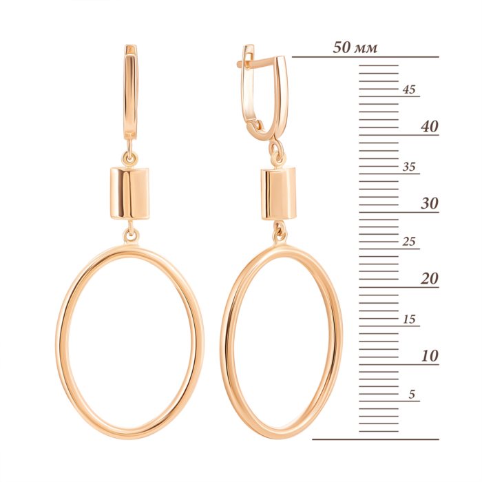 Золоті сережки-підвіски. Артикул UG52/10/086