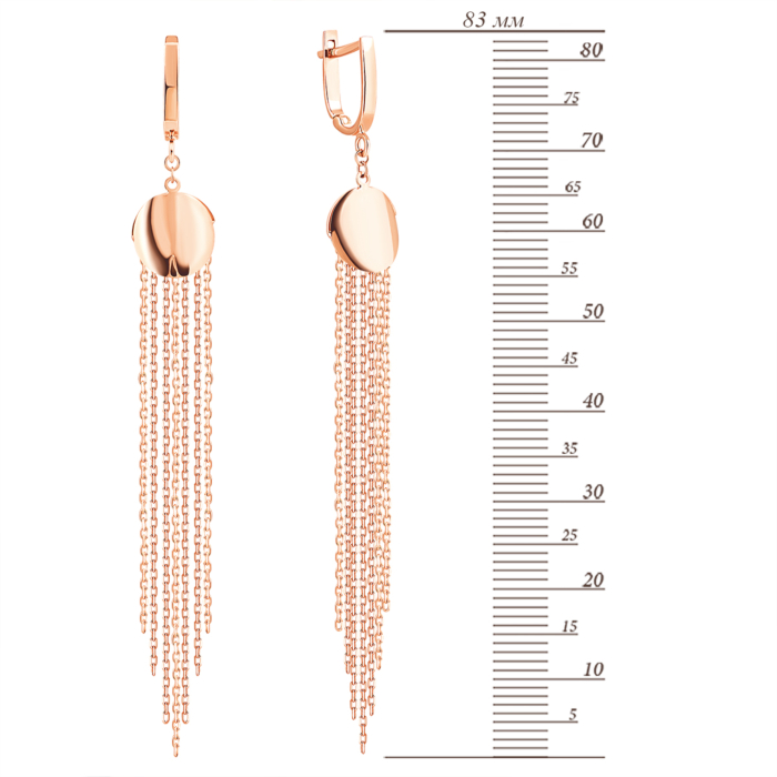 Золотые серьги-подвески. Артикул UG52/10/087