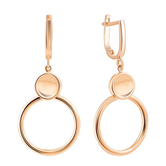 Золоті сережки-підвіски. Артикул UG52/10/093