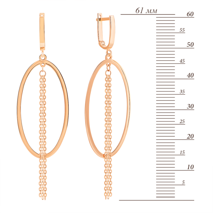 Золоті сережки-підвіски. Артикул UG52/10/106