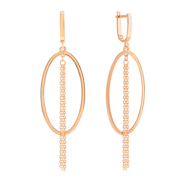 Золоті сережки-підвіски. Артикул UG52/10/106