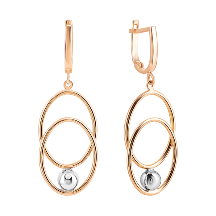 Золоті сережки-підвіски. Артикул UG52/10/114