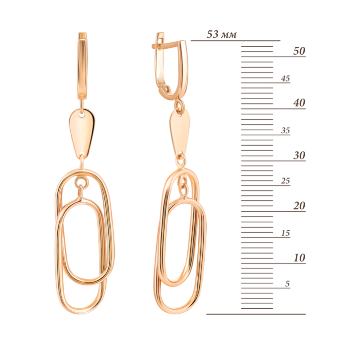 Золоті сережки-підвіски. Артикул UG52/10/131