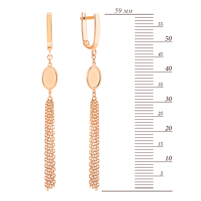 Золоті сережки-підвіски. Артикул UG52/10/145