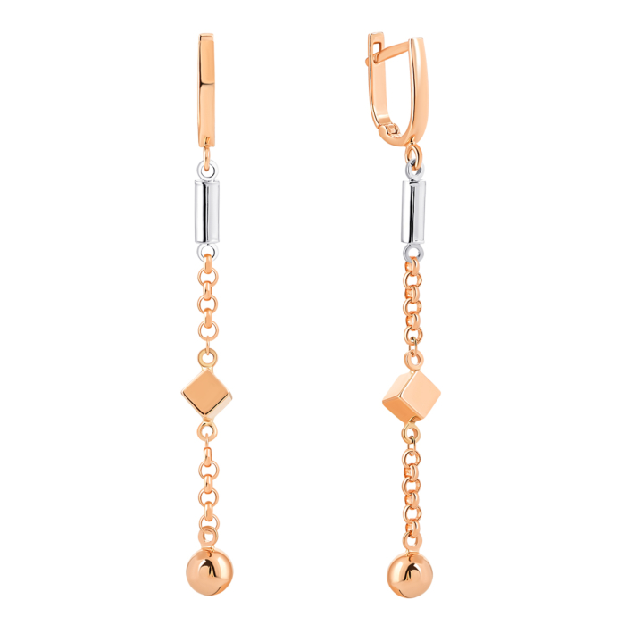 Золотые серьги-подвески. Артикул UG52/10/147