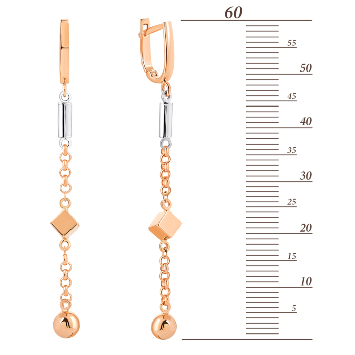 Золотые серьги-подвески. Артикул UG52/10/147