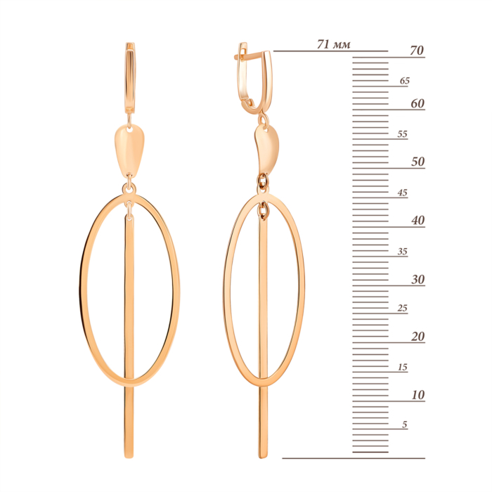 Золоті сережки-підвіски. Артикул UG52/10/154