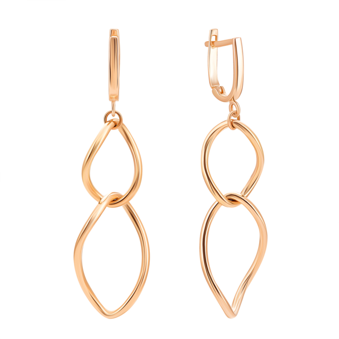 Золоті сережки-підвіски. Артикул UG52/10/163