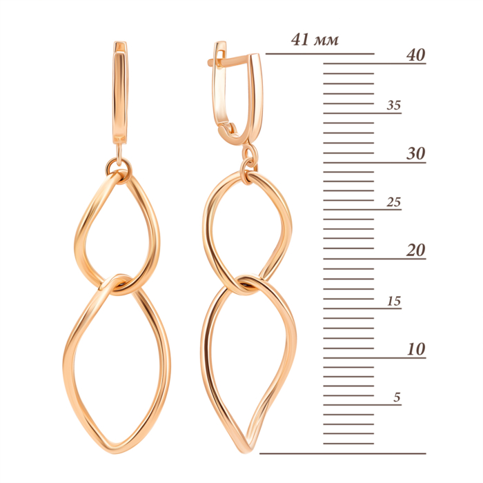 Золоті сережки-підвіски. Артикул UG52/10/163