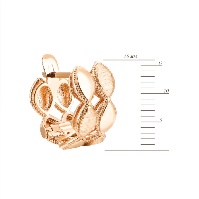 Золоті сережки без вставки. Артикул UG52/10/167