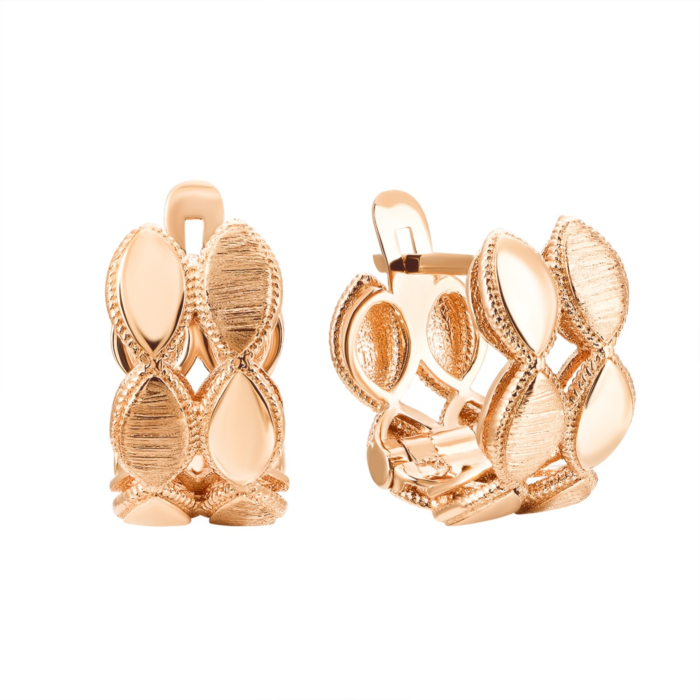 Золоті сережки без вставки. Артикул UG52/10/167