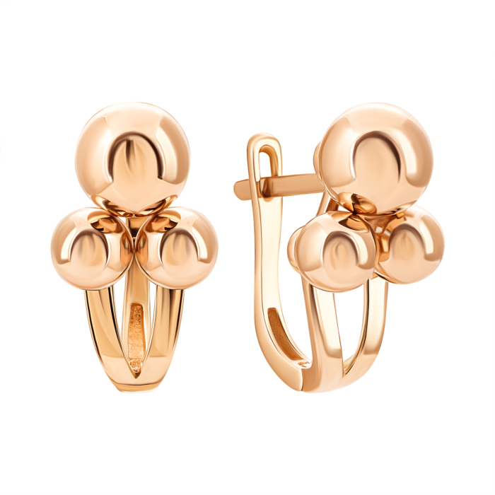 Золоті сережки без вставки. Артикул UG52/10/171