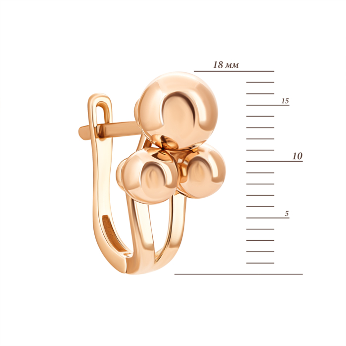 Золоті сережки без вставки. Артикул UG52/10/171