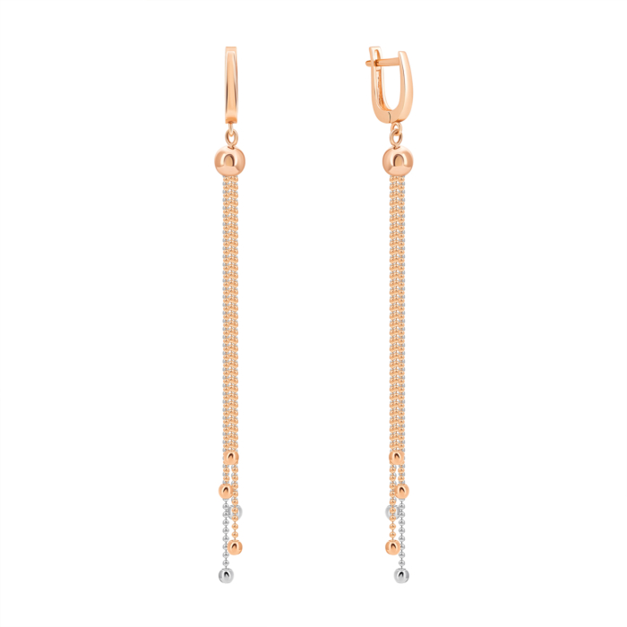 Золоті сережки-підвіски. Артикул UG52/10/174кб