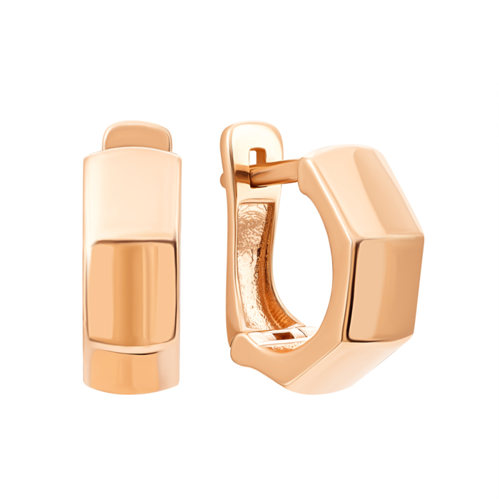 Золоті сережки без вставки. Артикул UG52/10/176