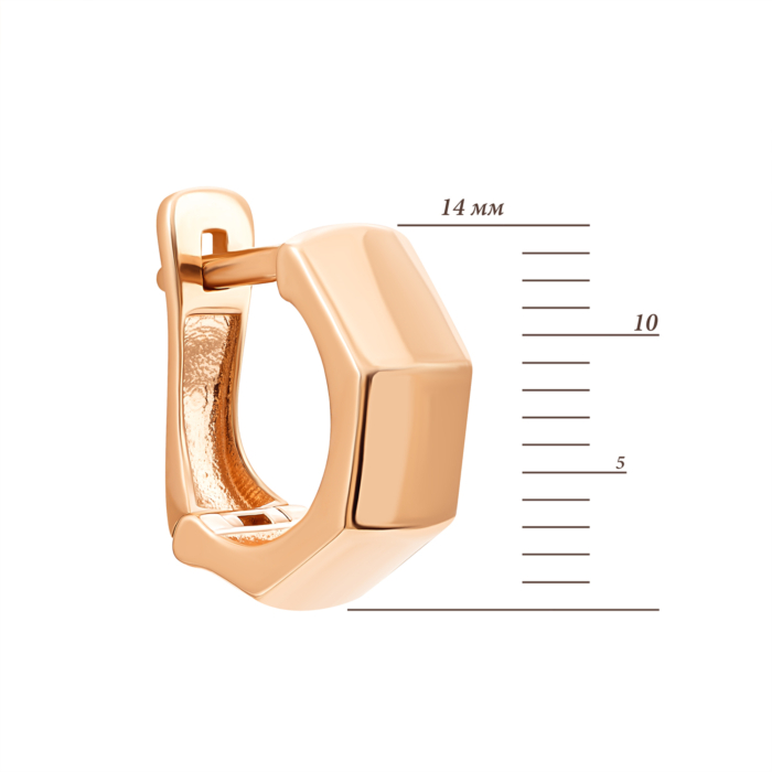 Золоті сережки без вставки. Артикул UG52/10/176