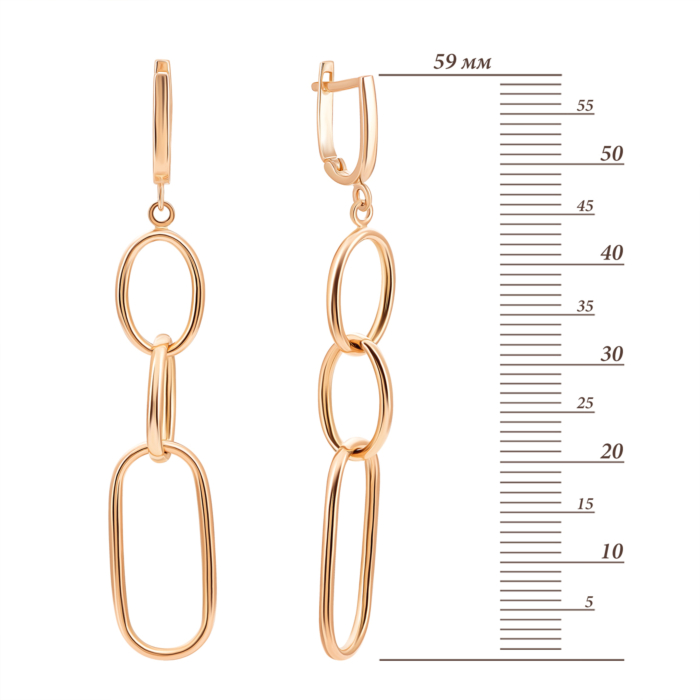 Золоті сережки-підвіски. Артикул UG52/10/183