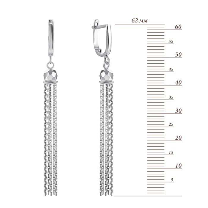 Золоті сережки-підвіски. Артикул UG52/10/190/1