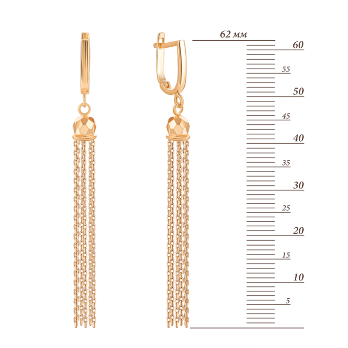 Золотые серьги-подвески. Артикул UG52/10/190